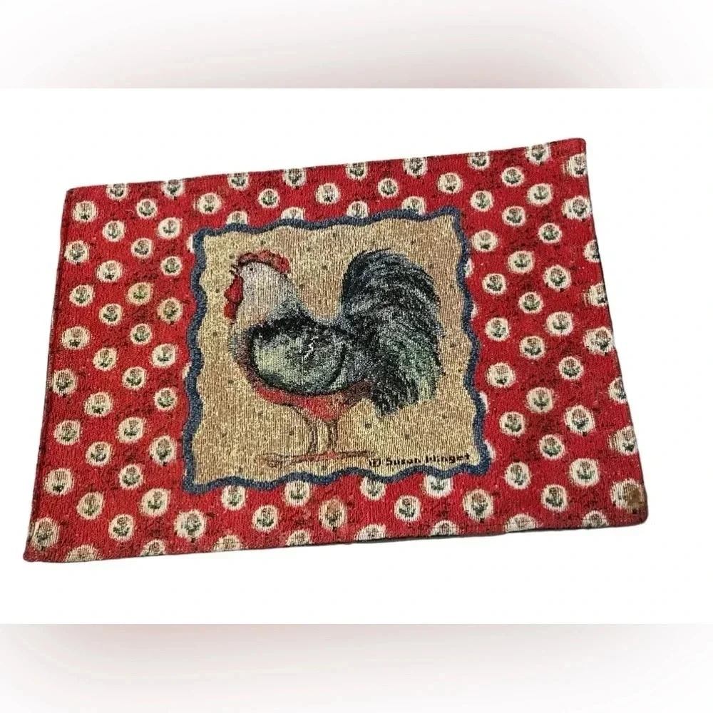 Something To Crow About Roosters Tapestry Placemats Susan Winget 4